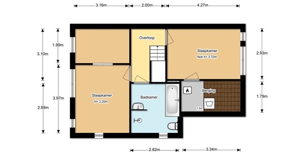 Floorplan - Henk Zonstraat 3, 3056 PR Rotterdam